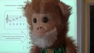 Mimi the Monkey and the Lines of the Staff (Treble Clef)