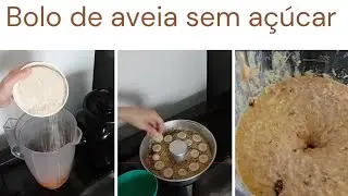 Bolo de aveia , banana e passas / saudável e gostoso 😋