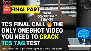 TCS TAG TEST MOST IMPORTANT QUESTIONS - TCS TAG TEST FINAL CALL | WITH TIPS AND TRICKS TO SCORE 90%