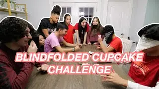 BLINDFOLDED CUPCAKE CHALLENGE (ft. friends from school)