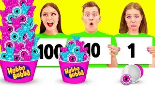100 खाद्य परतें चुनौती | खाने योग्य लड़ाई PaRaRa Challenge