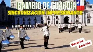 Cambio de GUARDIA💂Palacio de la MONEDA-atracción en CHILE-MEJORES MOMENTOS