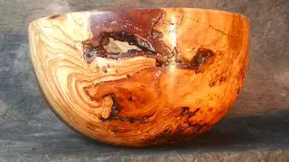 woodturning grafted cherry wood bowl