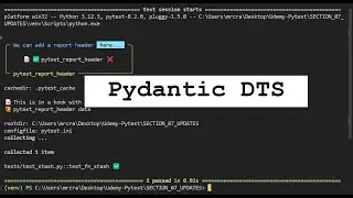 PyTest-Full-Stack TOOLBOX - 01 Pydantic DTS Intro