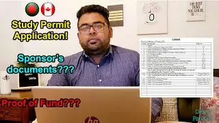ক্যানাডা স্টাডি পারমিট স্পন্সর ডকুমেন্টস | Documents in Proof of Means of Fund | Canada Study Permit