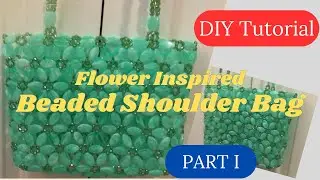 How to Make a Beaded Bag with Oval Beads and Round Beads Part 1, DIY Bead Bag Tutorial for Beginners