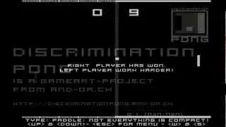 DiscriminationPong - experience discrimination in a game