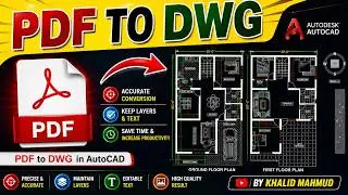 How to convert PDF into AutoCAD Drawing | File Inserting PDF in AutoCAD