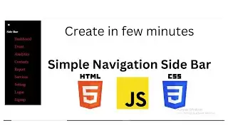 simple side nav bar /create side nav bar in few minutes easily