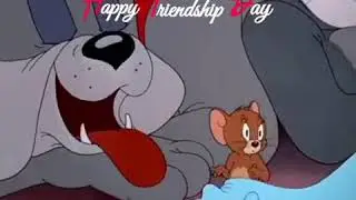 Good friends in cartoon
