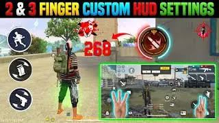 Best 2 Finger Custom Hud Free Fire 🔥| New Control Settings 2024 | 2 Finger Headshot Setting