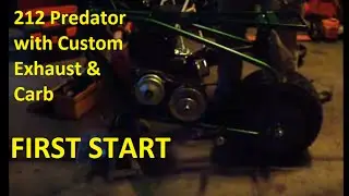 first start  of '68 trailbike with 212cc Predator