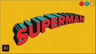 Superman Comic Book Text Effect In Adobe Illustrator