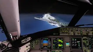 B772 Stormy arrival into Marshall Islands Intl PKMJ/MAJ using Pilot Controlled Lighting MSFS24
