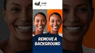 Remove the background of an image in GIMP.