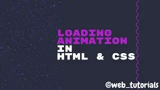 Amazing Balls Loading Animation With HTML & CSS | Web Tutorials