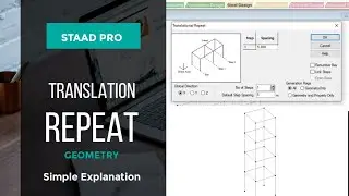 TRANSLATIONAL REPEAT IN STAAD PRO V8i