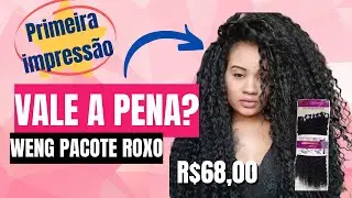 RESENHA CABELO ORGÂNICO CACHEADO WENG PACOTE ROXO MODELO ANJO 70 CM - 2022