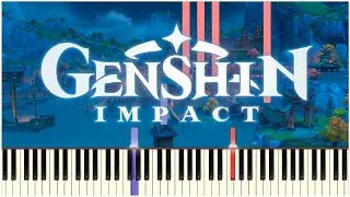 Liyue Mountains BGM 14 (Genshin Impact) - Synthesia / Piano Tutorial