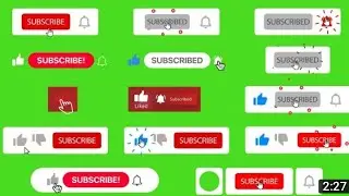 Top 10 Subscribe Button Green Screen Aesthetic & Bell Icon With Sound Effect For Free | No Copyright