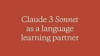 Claude 3 Sonnet as a language learning partner