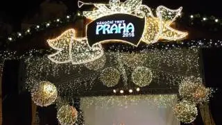 Prague Philharmonia at the Old Town Square of Prague in the evening of Christmas 2016.