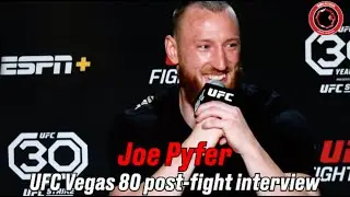 Joe Pyfer reacts to putting Abdul Razak Alhassan to sleep at UFC Vegas 80