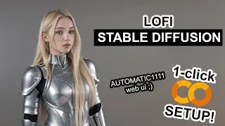 LOFI - Stable Diffusion 1-CLICK Google Colab Setup