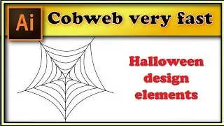 🕸️🕷️Cobweb, spider web - Adobe Illustrator halloween tutorial