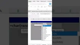 Random Letters in Excel from A to Z #shortvideo #excel #random #letters #shortvideo #youtube #shorts