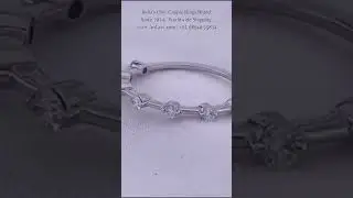 A sparking diamond platinum ring includes 2cent stones