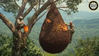 GIANT BEEHIVE: Fearless Hunters Harvest Honey at Extreme Heights