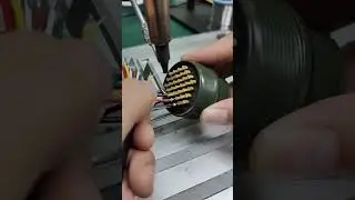 Пайка разъёма ШР на станке для автоматической пайки