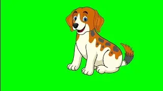#animated dog sitting # बोलने वाला कुत्ता #greenscreen video #animation #cartoon #chromakey