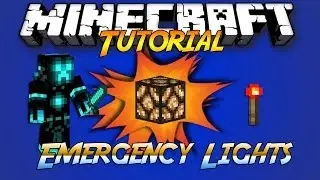 Minecraft Tutorial: How To Make Emergency Lights With A Redstone Lamp