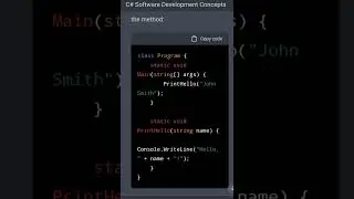 C# Basic concept of software development