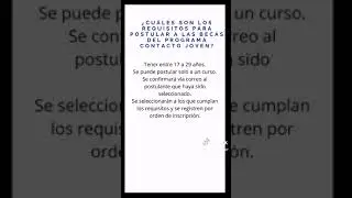 Programa de capacitación laboral - Contacto Joven 2023