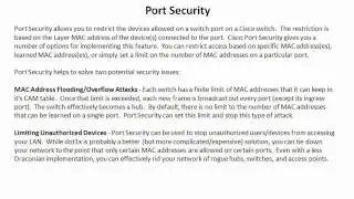 Port Security On Cisco Switches - Part 1