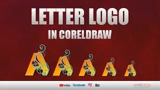 FLORAL LETTER LOGO #coreldraw #tutorial #logo