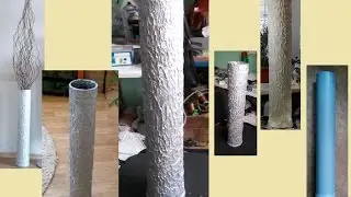 How to make a high vase for decorative long branches.