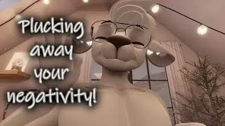 [Furry ASMR] Plucking away your negativity! (Whispered, mouth sounds, snipping, petting, VRChat)