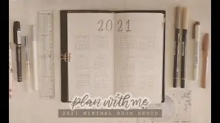 122 2021 MINIMAL BULLET JOURNAL SETUP; starting my new bujo in a traveler's notebook standard