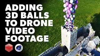 C4D Tutorial - Add 3D Animation to Drone Video Footage [S26 / Redshift]