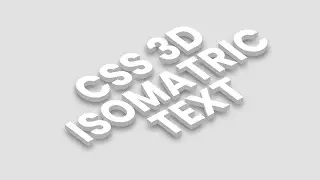 3d Isometric Text Effect Using CSS ONLY | NO USE JS/jQuery