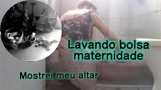 mostrando meu altar+lavando a bolsa maternidade - mãe aos 19