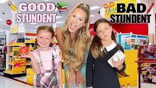 GOOD STUDENT 📚✏️ VS BAD STUDENT 😈✂️ TARGET SHOPPING CHALLENGE