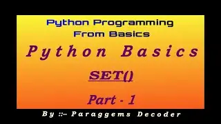 SET in Python | Python Tutorial | What is Dictionary| Methods in Dictionary