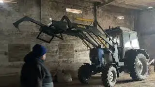 Разгружаем селитру. ЮМЗ-8280 КУН GENERAL 2000