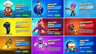 All 86 Brawlers + New Skins Unlock Animations