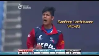 Magical Spin Masterclass: Sandip Lamichhane's Spectacular Bowling Performance 🏏✨ |  All WICKETS